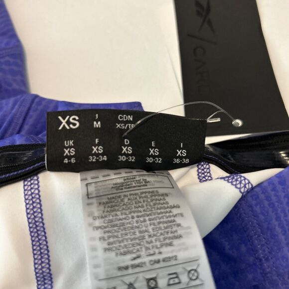 REEBOK CARDI B High-Waisted Legging Shorts Size XS Ultima Purple Athletic Biker - Picture 11 of 11